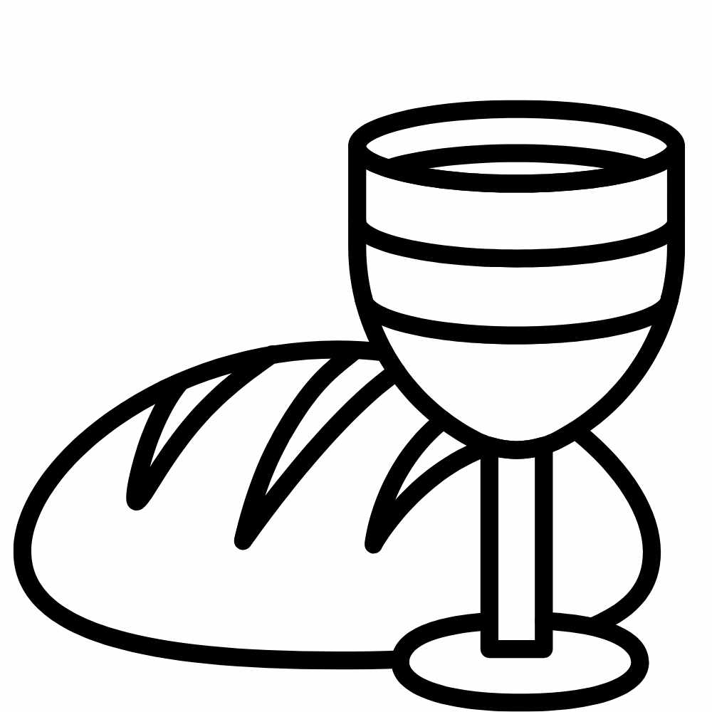 pão e vinho desenho para colorir
