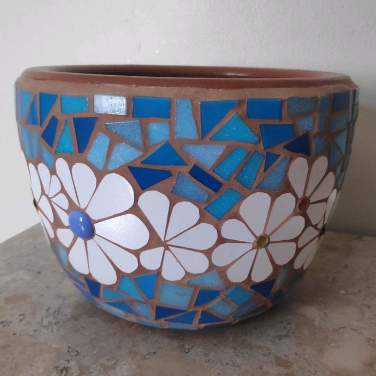 vaso decorativo mosaico
