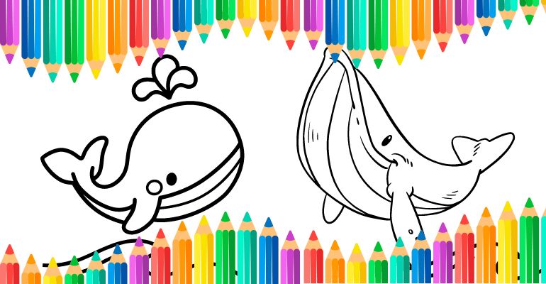 desenho de baleia para imprimir