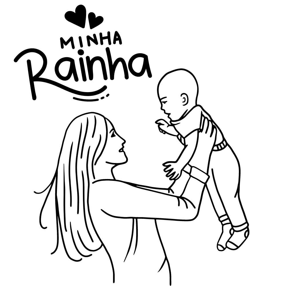 desenho de mae e filho