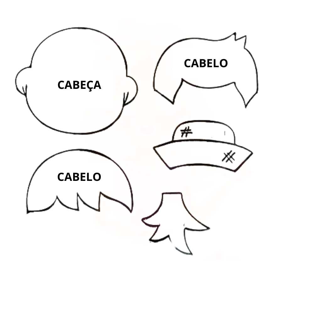 molde de bonecos juninos