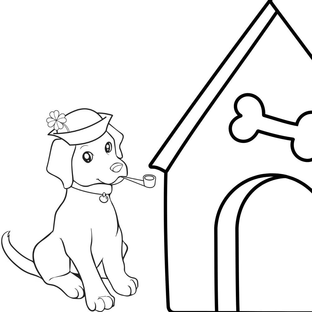 desenho de cachorro grande