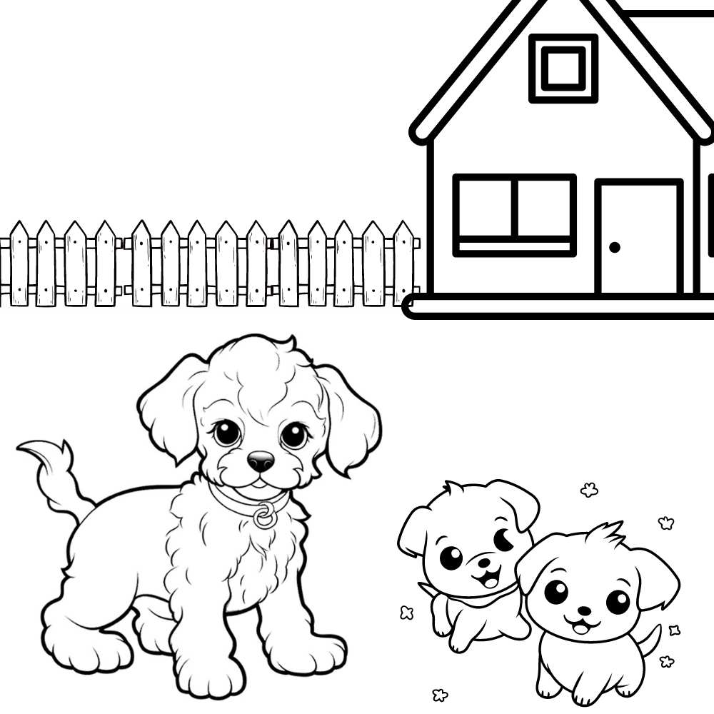 desenho de cachorro fofo