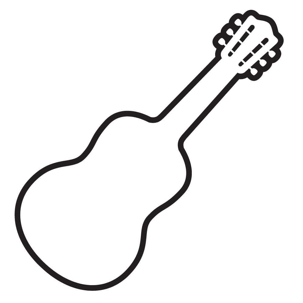 molde de violão para imprimir grande