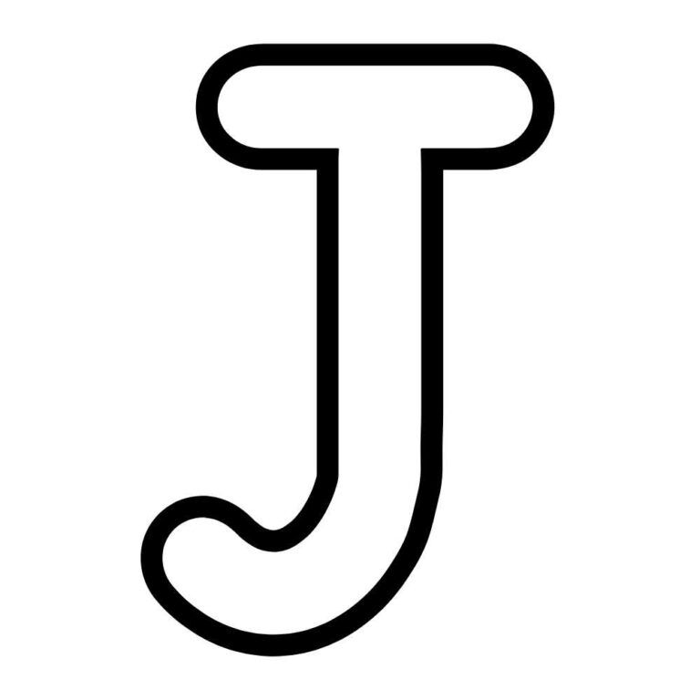 Molde Letra J grande para imprimir - Artesanato Passo a Passo!