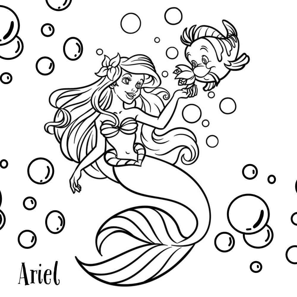 ariel para colorir