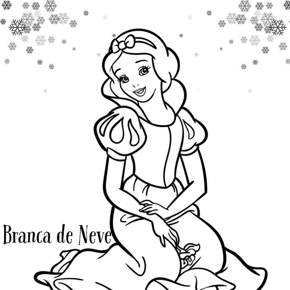branca de neve para colorir