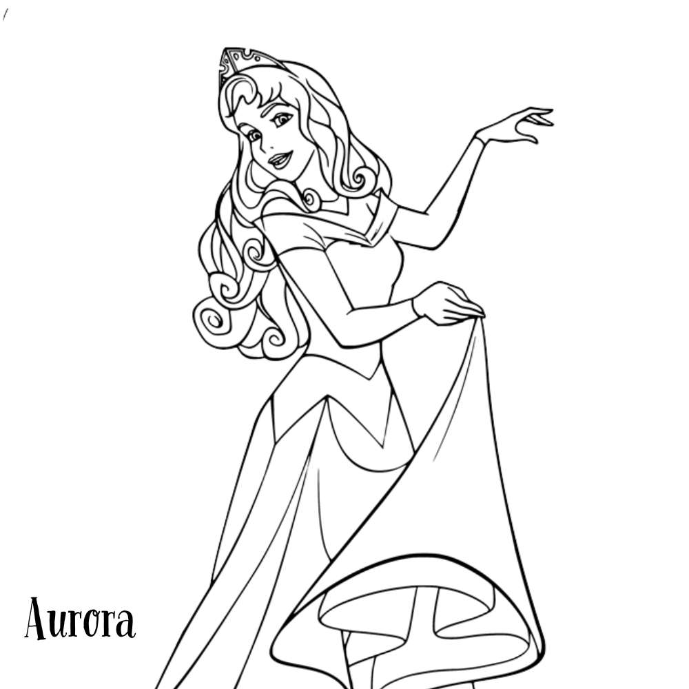 aurora para colorir