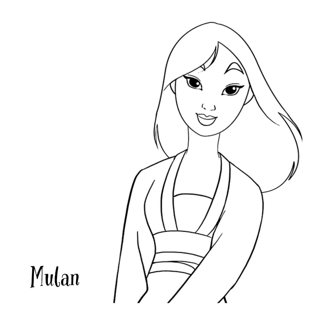 mulan para colorir