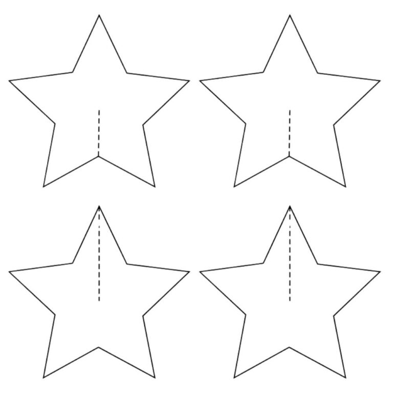 Molde estrela de Natal para imprimir em PDF - Artesanato Passo a Passo!