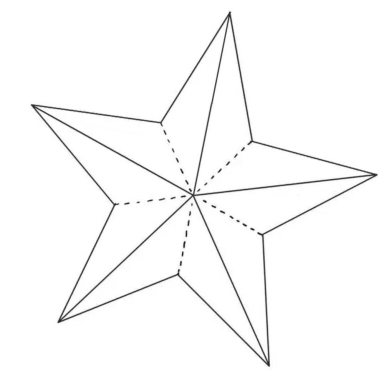 Molde estrela de Natal para imprimir em PDF - Artesanato Passo a Passo!