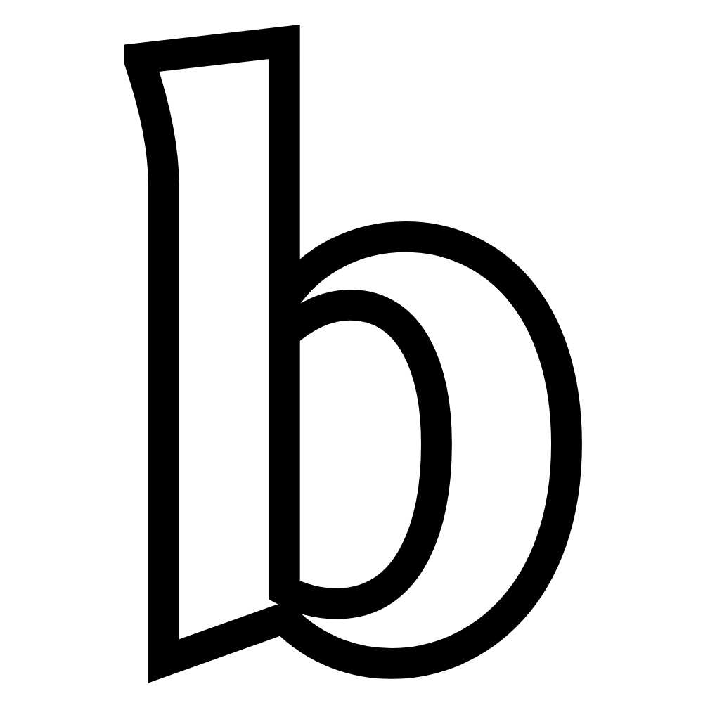 molde letra b para imprimir