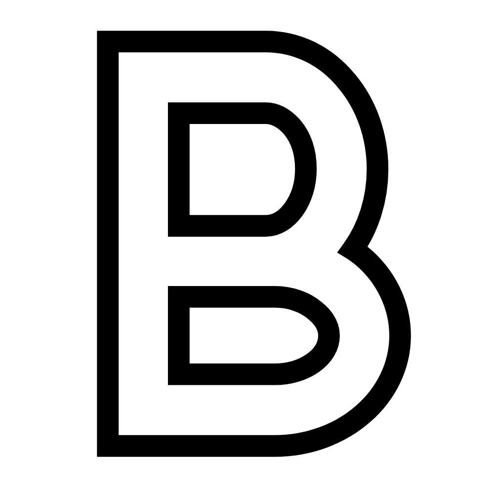 molde da letra b