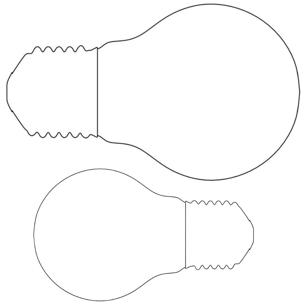molde de lampada para imprimir grande