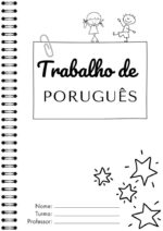 Capa de trabalho de Português bonita e fácil de fazer - Artesanato ...