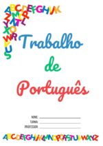 Capa de trabalho de Português bonita e fácil de fazer - Artesanato ...