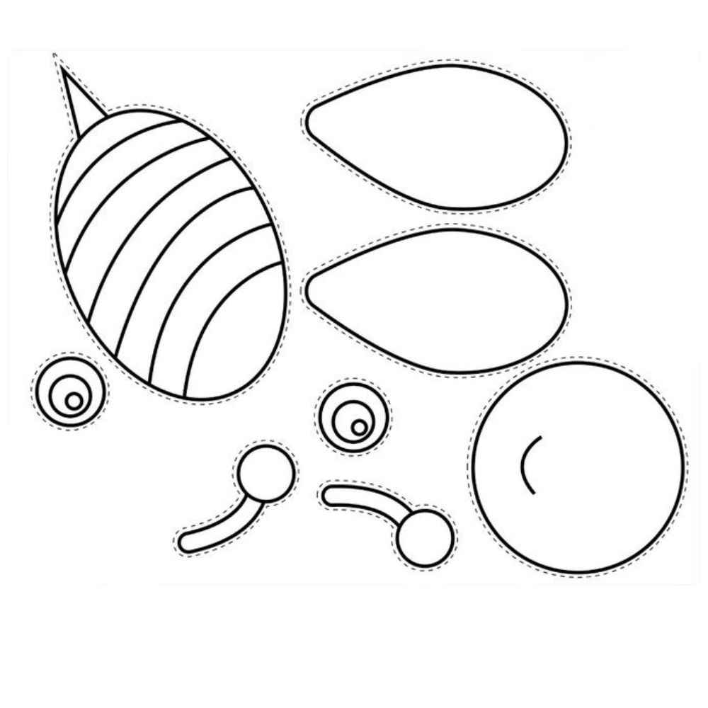 molde abelha fofinha