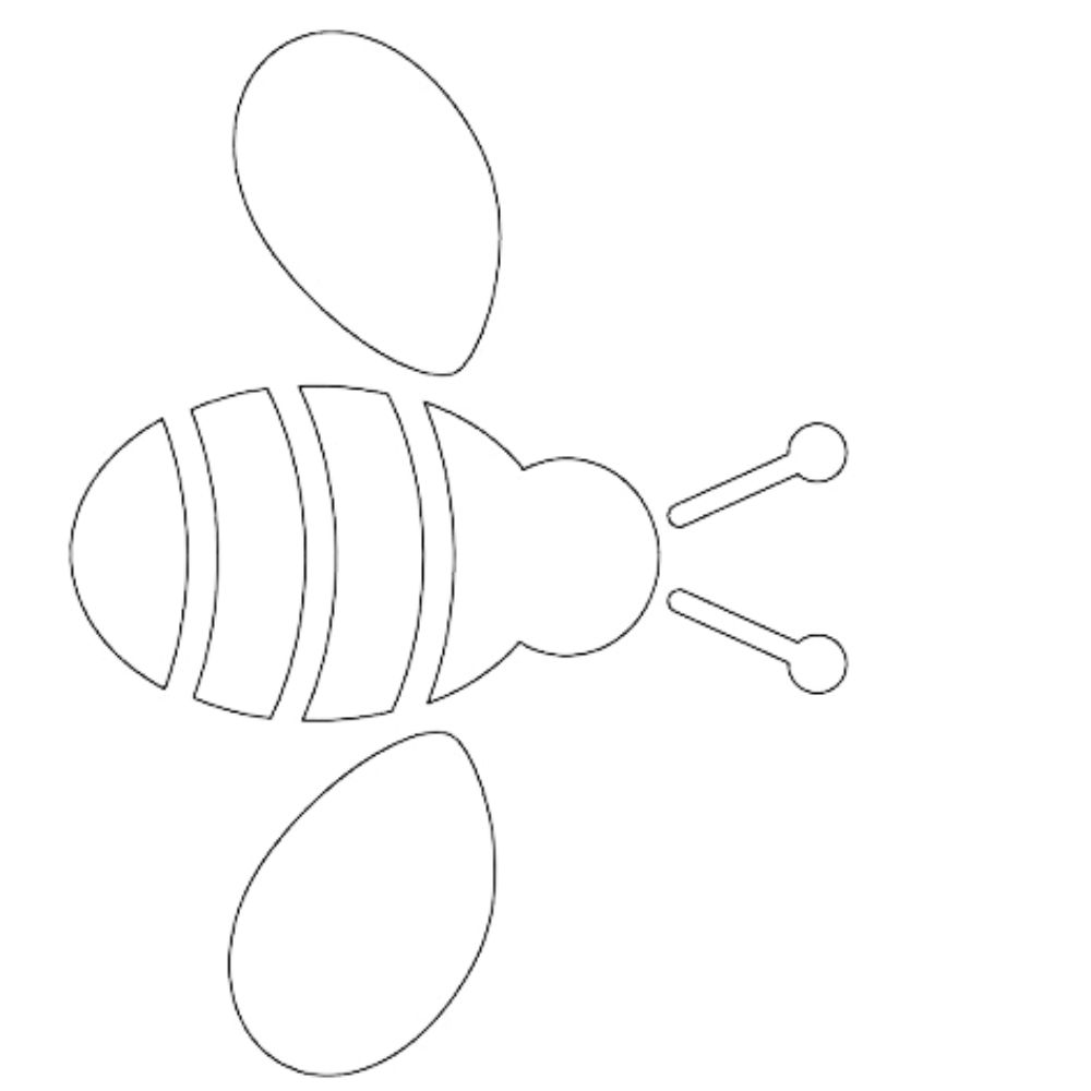 molde de abelha em feltro