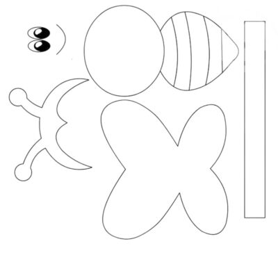 Molde de Abelha para imprimir em PDF - Artesanato Passo a Passo!