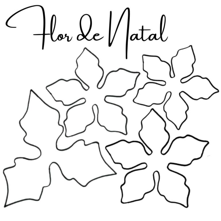 Molde de Flor de Natal para Imprimir - Artesanato Passo a Passo!