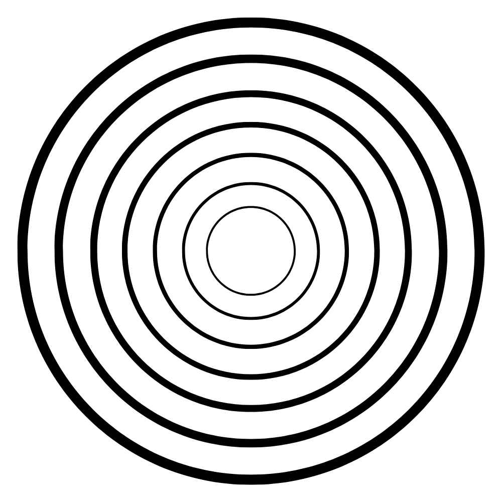 circulos de varios tamanhos
