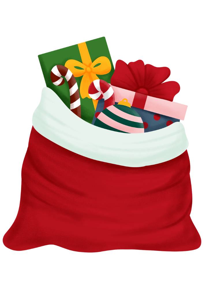saco de presente do papai noel