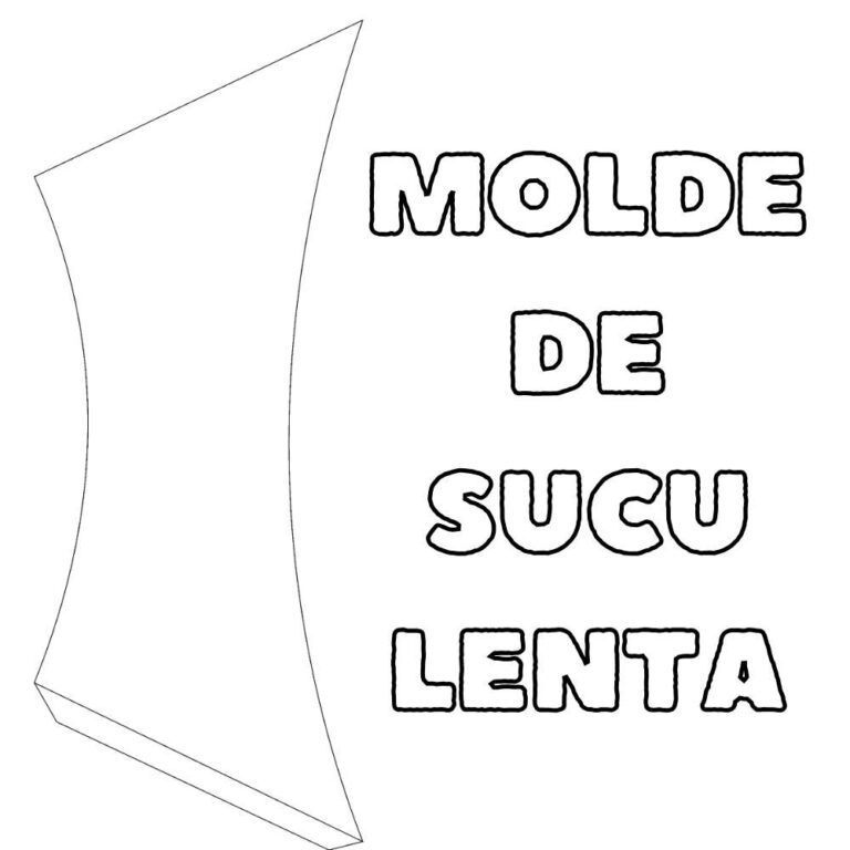 Molde suculenta para imprimir em PDF Grátis - Artesanato Passo a Passo!