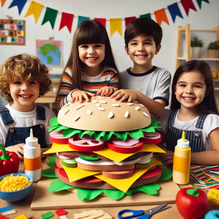 atividadecom molde de hamburguer
