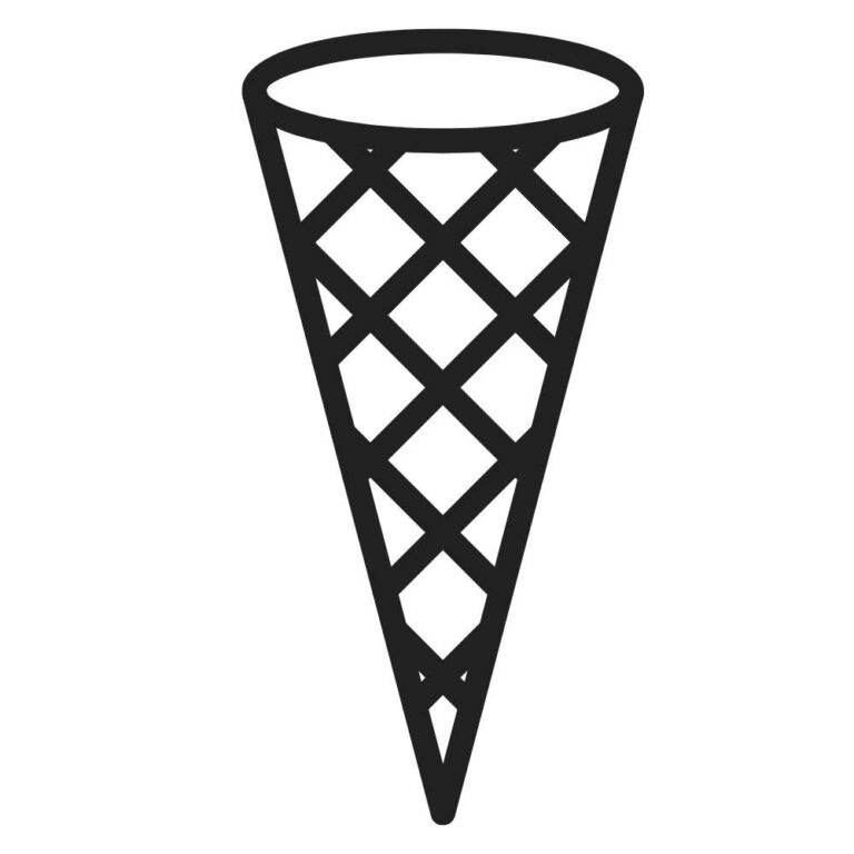 Molde Casquinha de Sorvete para Imprimir - Artesanato Passo a Passo!