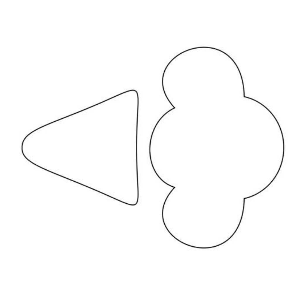 molde de casquinha de sorvete para imprimir