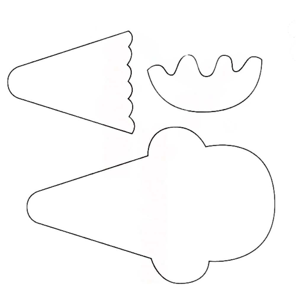 molde de casquinha de sorvete eva