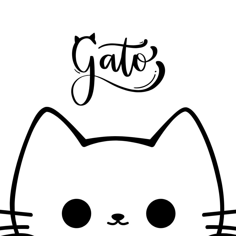 molde de gato para desenhar
