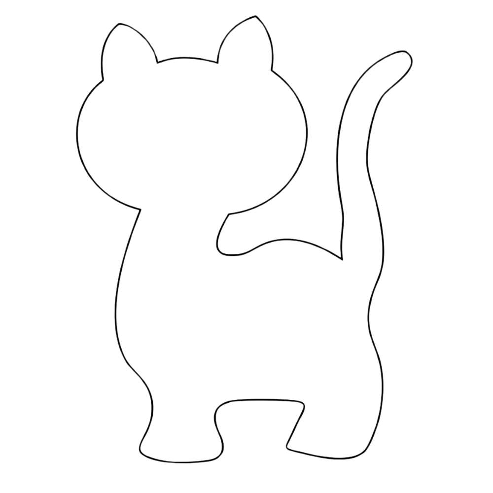 molde de gato para imprirmir