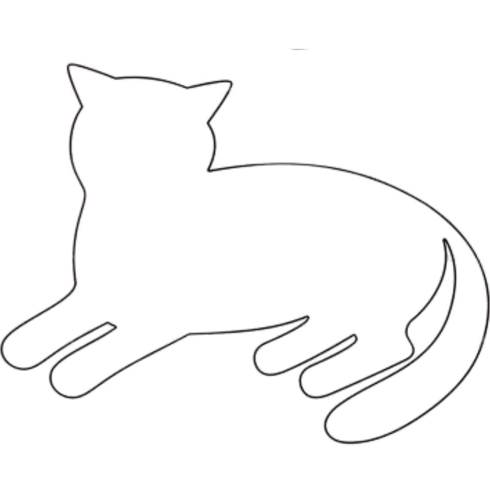 molde de gato deitado