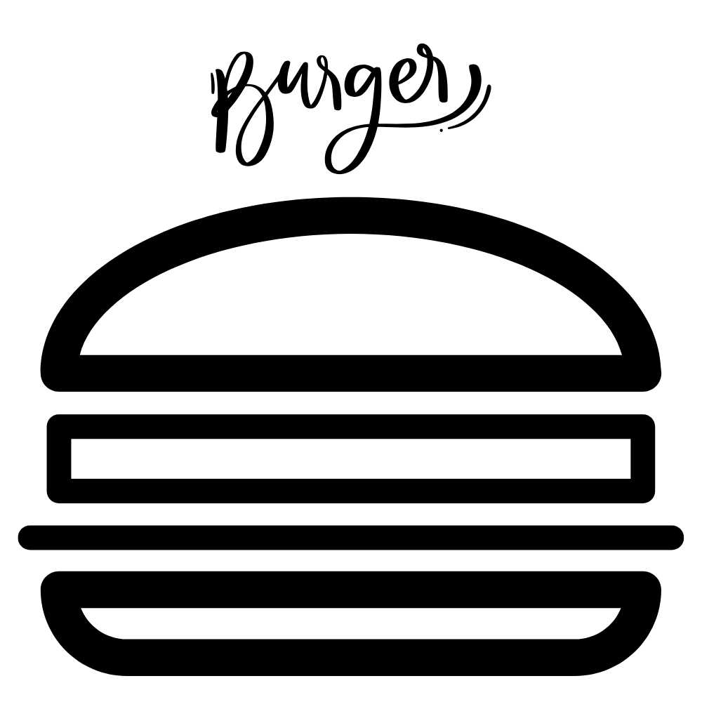 molde de hamburguer para colorir