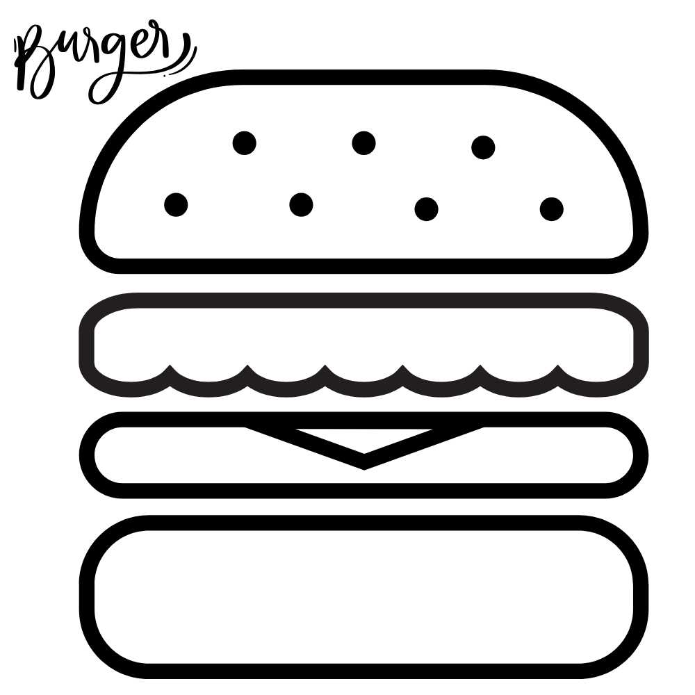 molde de hamburguer para pintar