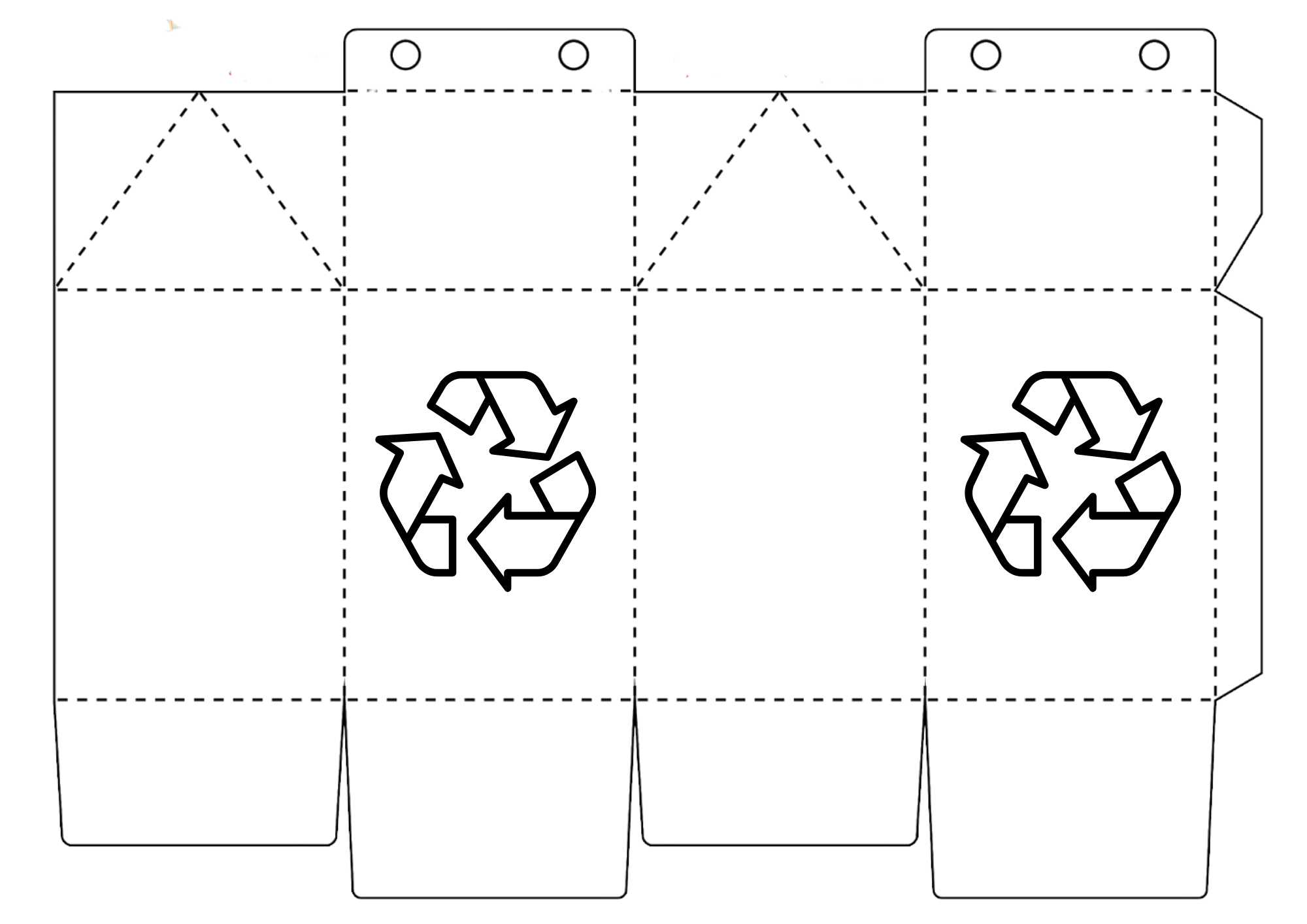 molde de lixeira reciclavel grande