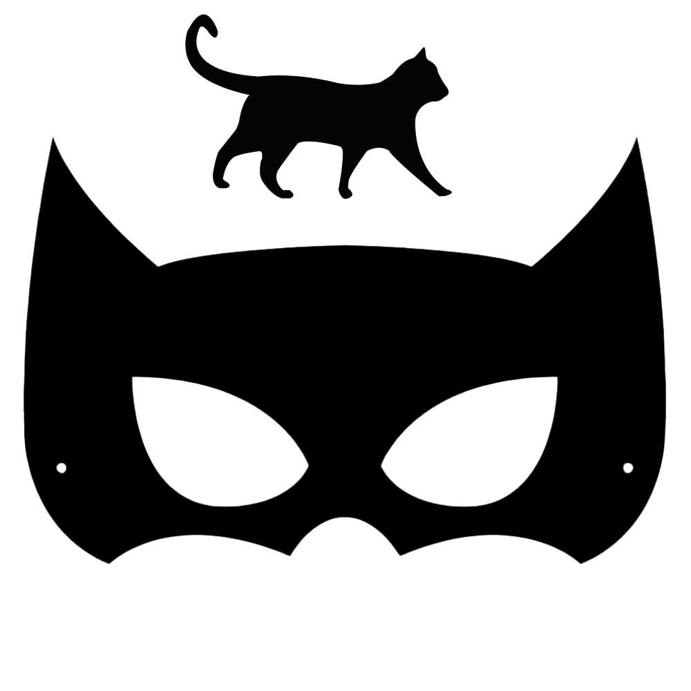 molde da mascara da mulher gato