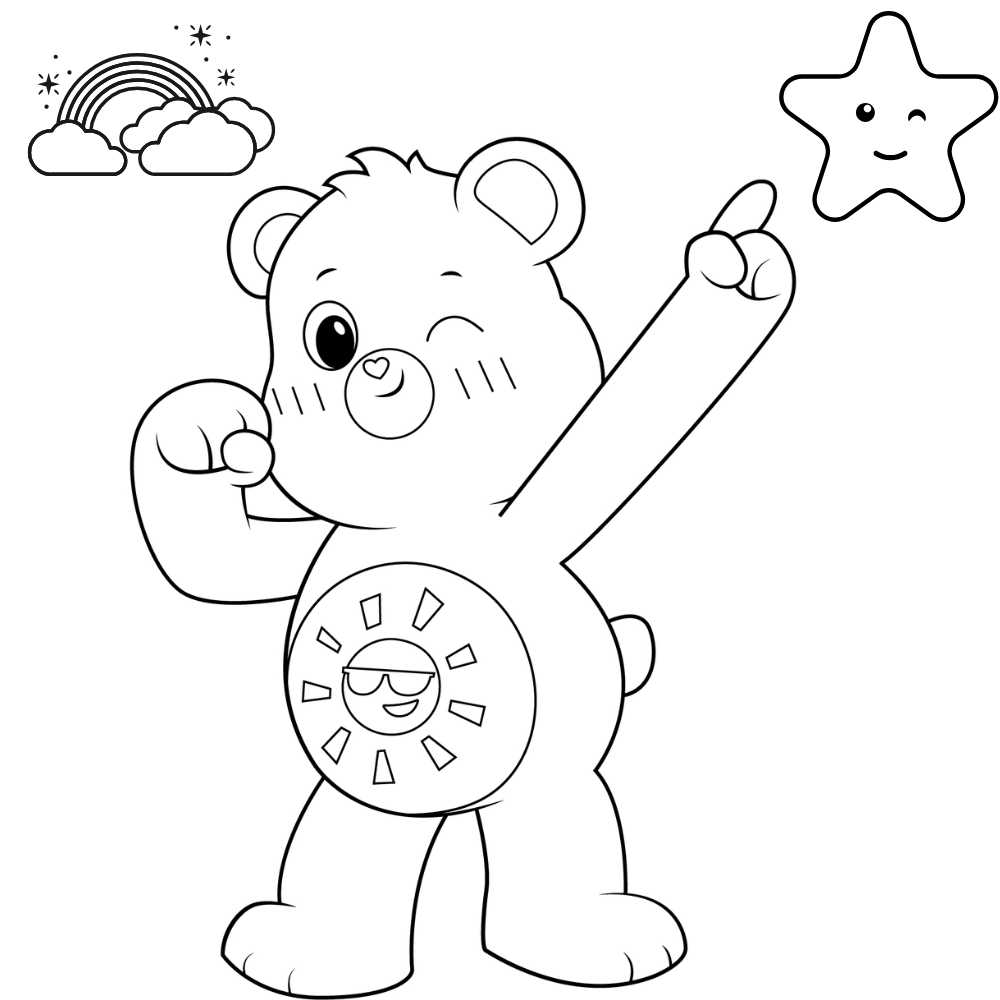 desenho ursinhos carinhosos para colorir