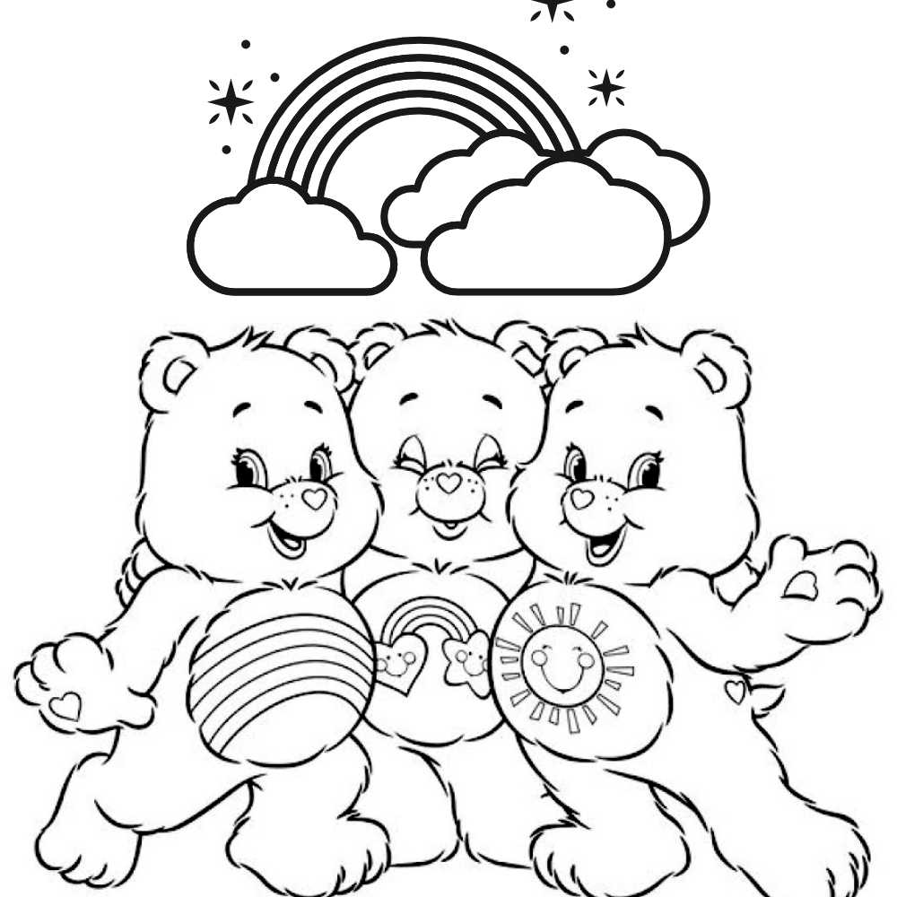 personagens ursinhos carinhosos para colorir