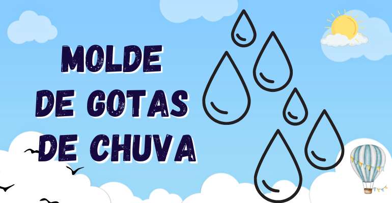 gotas de chuva molde