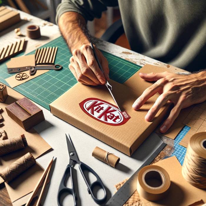 molde de caixa kit kat