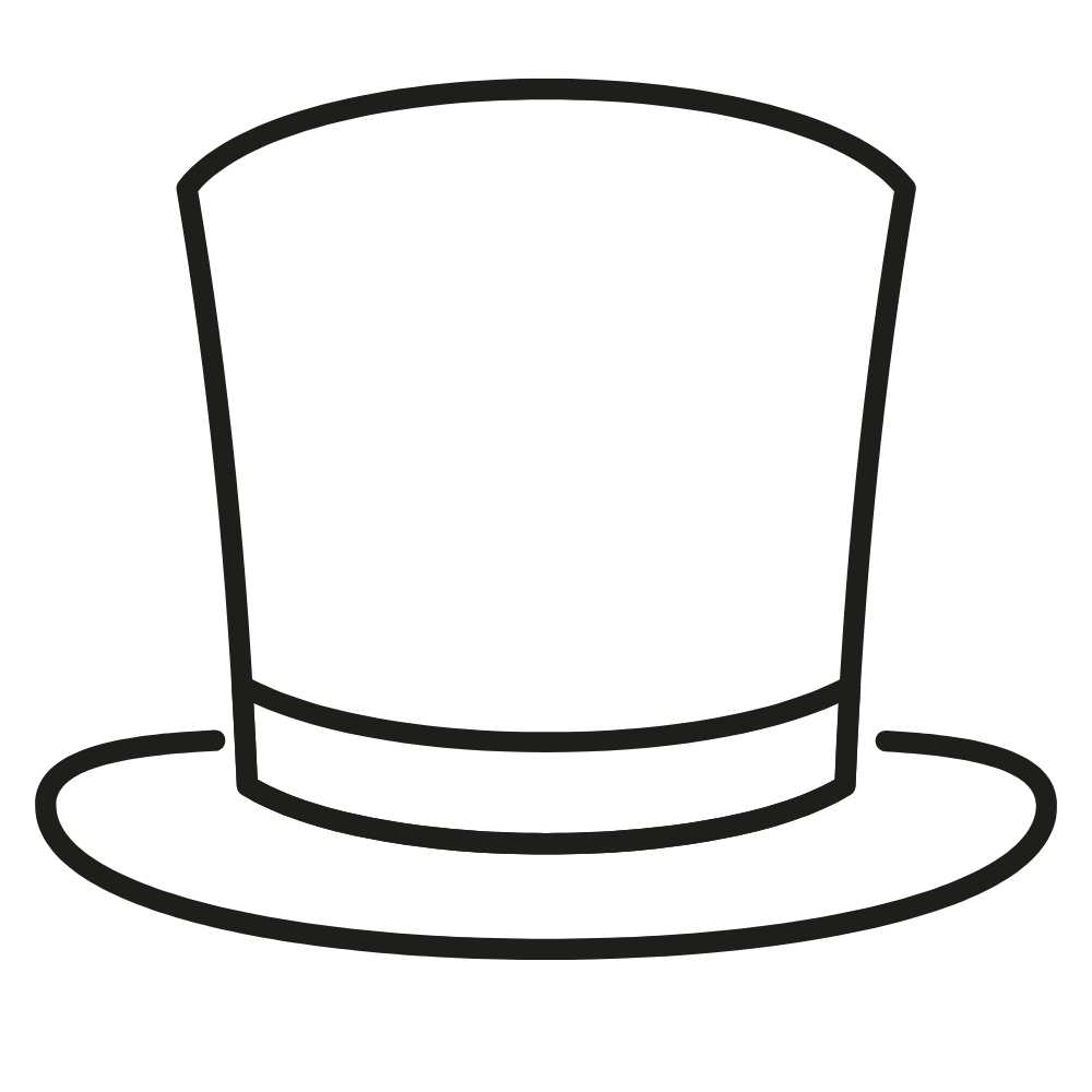 desenho de cartola de magico