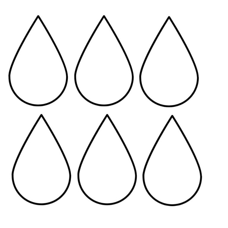 Molde de Gotas de Chuva para imprimir - Artesanato Passo a Passo!