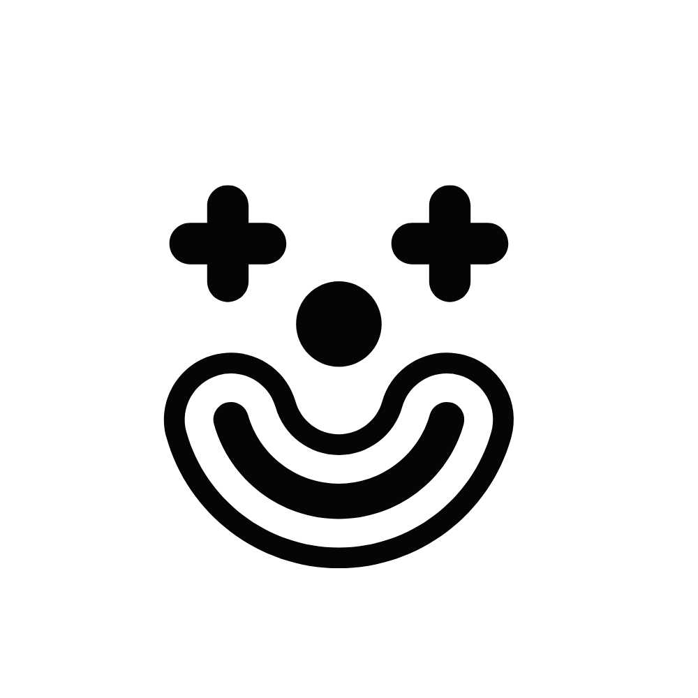 rosto de palhaço molde