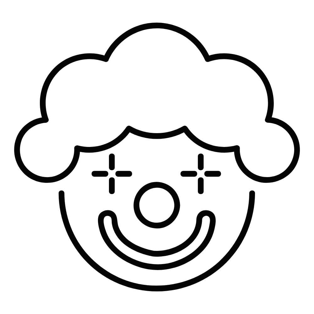 molde de cabeça de palhaço