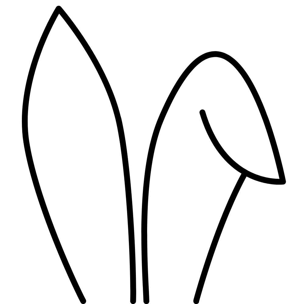 molde orelha de coelho