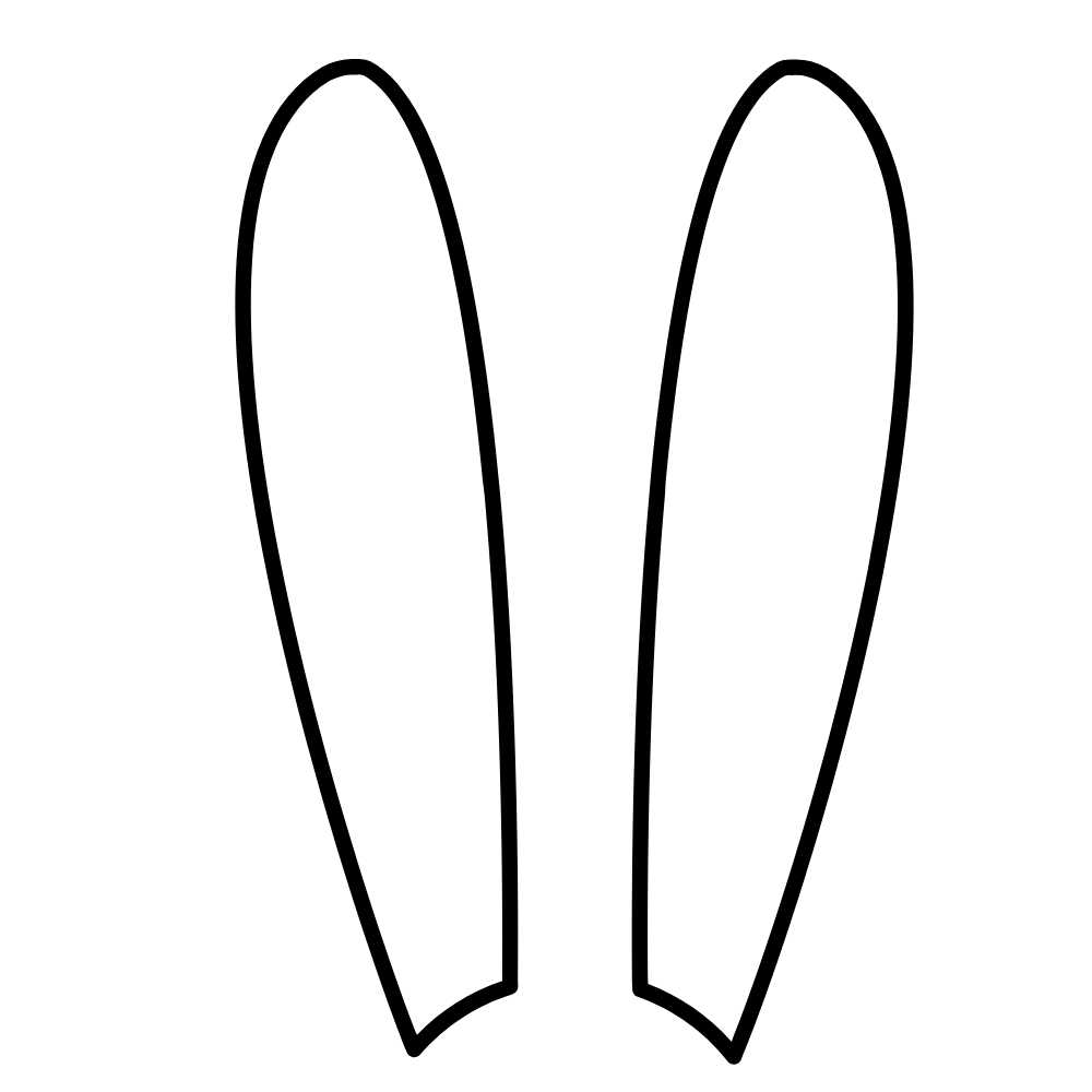 molde de orelha de coelho grande