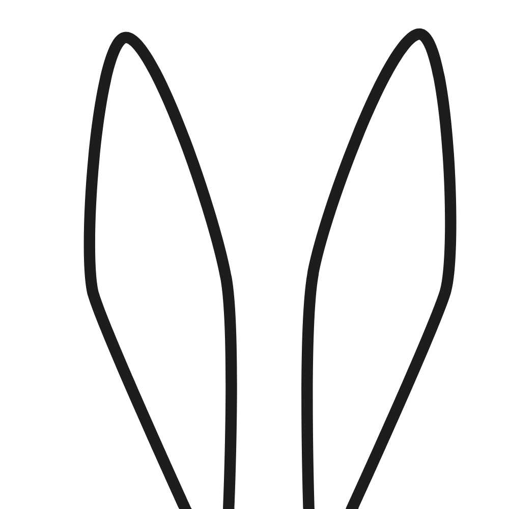 molde de orelha de coelho feltro