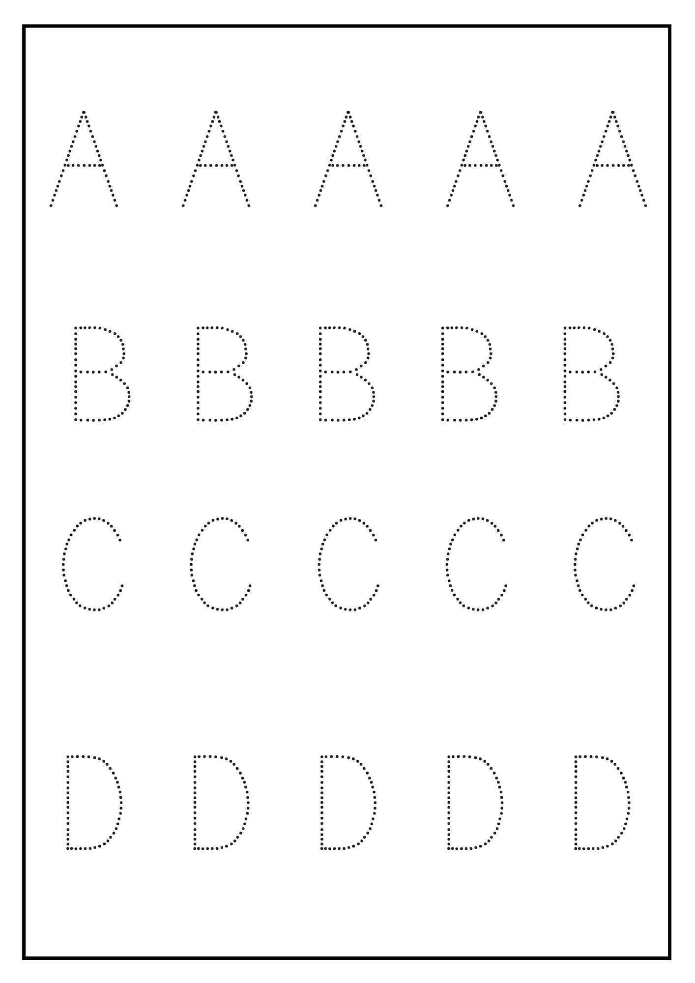 letras pontilhadas para imprimir